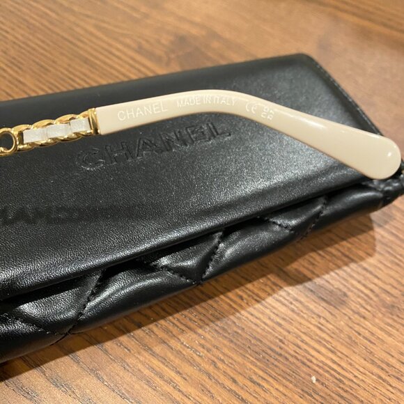 Chanel Cream Square Sunglasses - Picture 4 of 4